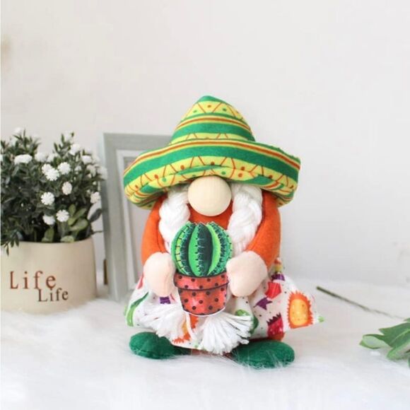 2 PCS Fiesta Gnome Plush for Mexican Taco Tuesday, Tomte Elf Decorations Gifts - Picture 3 of 6